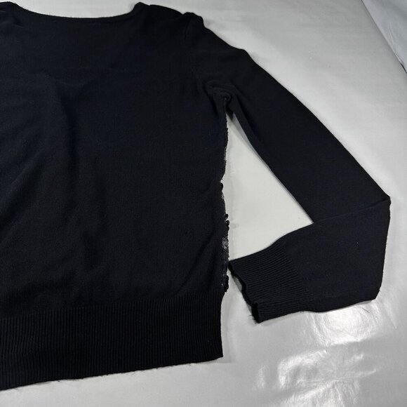 BCBGMaxazria Cardigan Sequins Women Button Front Evening Long Sleeve Sweater - Picture 13 of 16